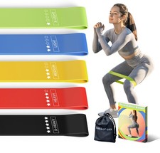 5-Level Resistance Bands Set, Non-Latex Exercise Loop Bands for Physical Ther...