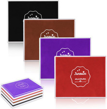 IBEQUEM 4Pcs Large Ink Pad for Rubber Stamps,5X4 Inch Craft Ink Pads Stamp Partn