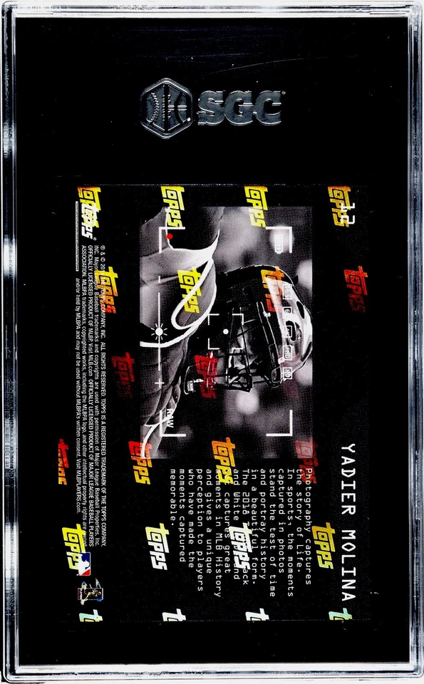 2018 Topps On Demand #12 Yadier Molina Black & White SGC 10 Gem Mint - Image 2 of 2