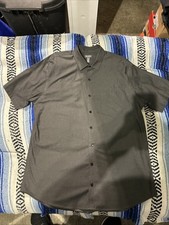 Van Heusen XLT Charcoal Gray Short Sleeve Button Up Dress Shirt