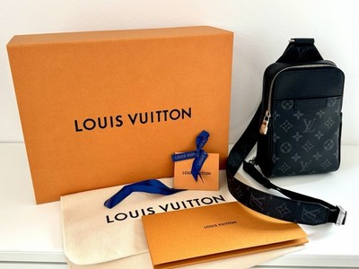 Louis Vuitton Outdoor Sling Bag M30741 Monogramm schwarz/grau Leder Stoff Zip