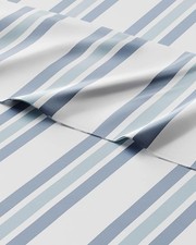 Kids Blue Stripes Twin 3 Piece Sheet Set - Boys, Girls, Teens, Toddler - Easy...