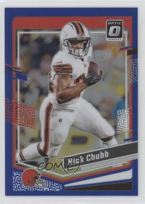 2023 Panini Donruss Optic Blue Prizm /199 Nick Chubb #200 1k0s