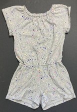 Girl's Gap Gray Speckled Romper size S 6-7 EUC