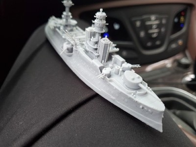 3D Printing  1/700 French Battleship Jaureguiberry. Waterline- Kit