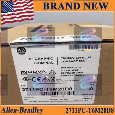 2711PC-T6M20D8 New New AB PanelView Plus 6 600 Touch Terminal FreeShip US