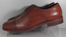 594710 MS50 CAP TOE MEN'S SHOES SIZE 9 TAN LEATHER LACE UP JOHNSTON MURPHY