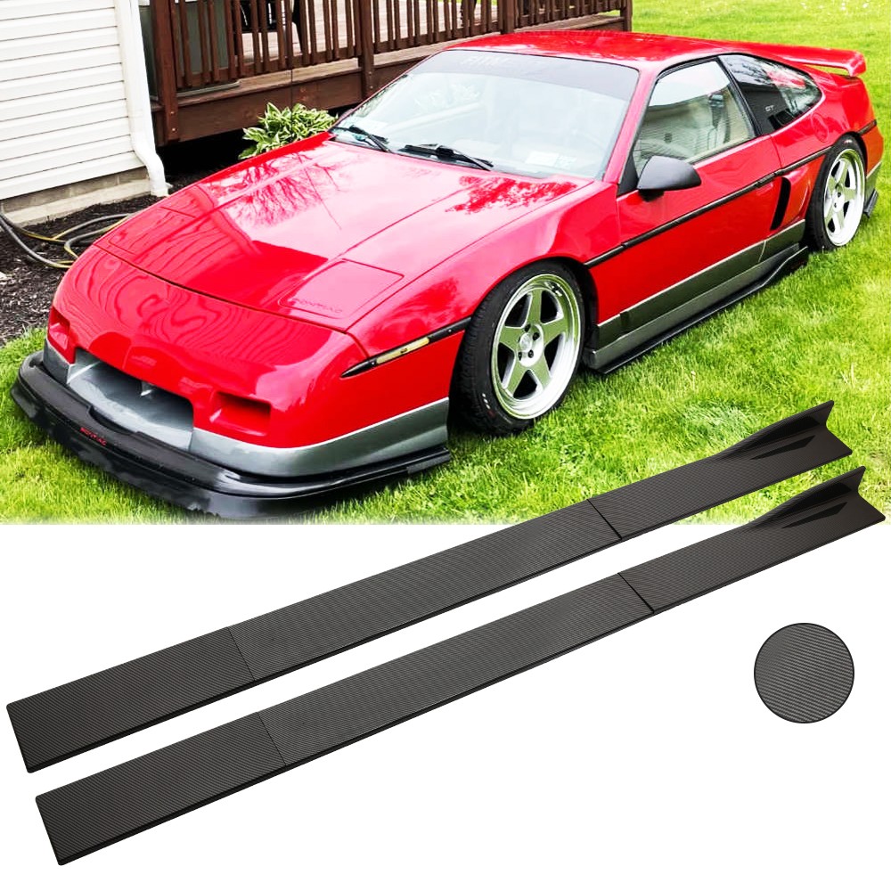 78.7'' Carbon Fiber Side Skirt Extension Rocker Lip For Pontiac