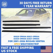For Nissan Sentra 2001-2006 4pcs Weatherstrip Window Moulding Trim Seal Belt