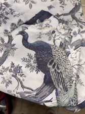 2 Laura Ashley Belvedere Peacock Floral Blue Green Window Curtains Panel 38x84