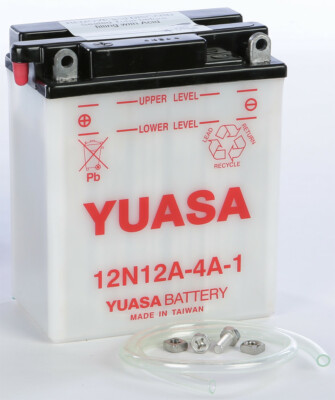 Yuasa Conventional 12V Motorcycle Battery Performance 12N12A-4A-1 YUAM2221B