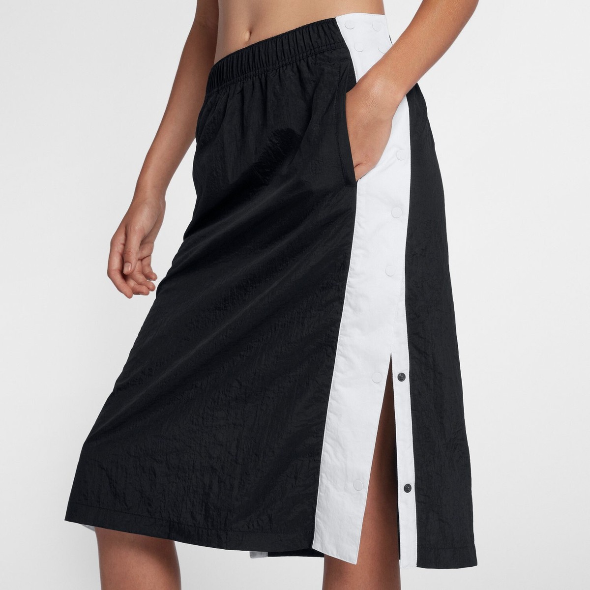 NikeLab Collection Skirt - S - AO0818-010 White Black Snap Tear