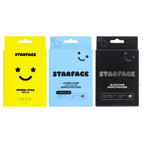 STARFACE PIMPLE PATCHES - 32 PACK - MIXED SET OF 3 - HYDRO, SALICYLIC + BLACK - Picture 1 of 4