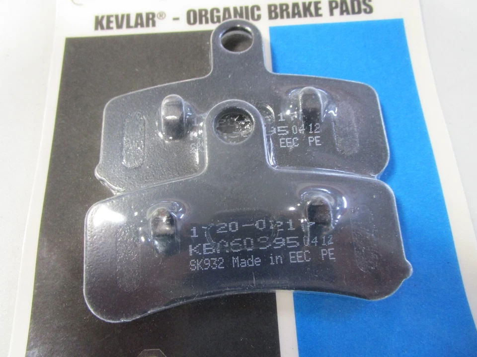 Pastillas de freno delanteras orgánicas Harley Davidson Softail Dyna 08-17 Foto 3 de 4