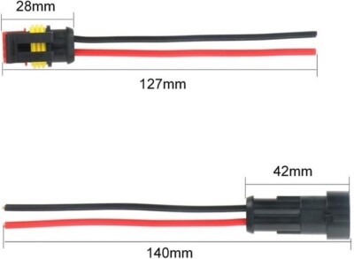 Cnkf 5 set Ket Swp Black Style posizioni impermeabile sigillato femmina connettore elettrico Automotive MG610320