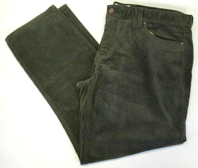 Men's Copper & OAK Corduroy Straight Leg Pants Olive 32x30 for sale online eBay