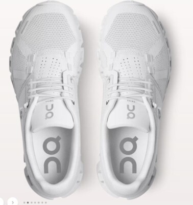 Women's On Running Cloud 5 All White Shoes - On Running