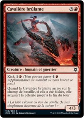 MTG Magic ZNR - [x4] Scorch Rider/Brennende Ritterin, French/VF