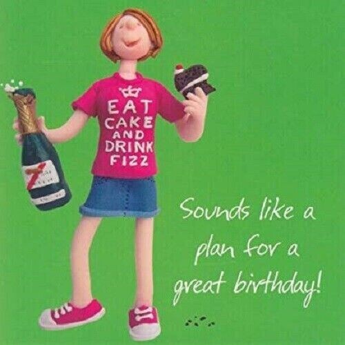 Female Holy Mackerel Birthday eat cake & drink fizz