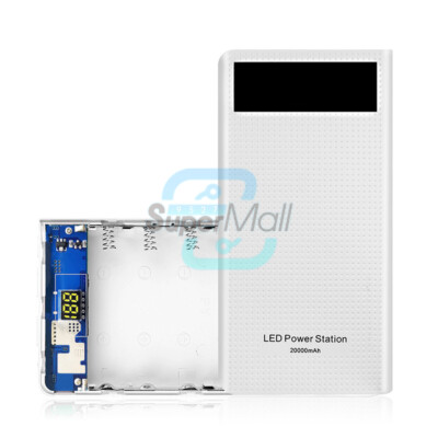 Micro Type-C Portable Power Bank Case Charging Box Digital For 7x18650 Battery
