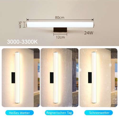 LED Lange Wandleuchte Lampe Führte Wandlampe Innen- und Außen Beleuchtung Modern - Bild 15 von 25