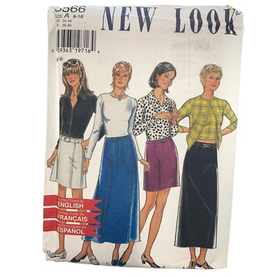 New Look Sewing Pattern 6566 Skirt Straight or Aline Misses Size 8-18