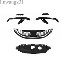 6pc Front Radiator Grille Headlight & Bumper Brackets For CIVIC Sedan 2013-2015