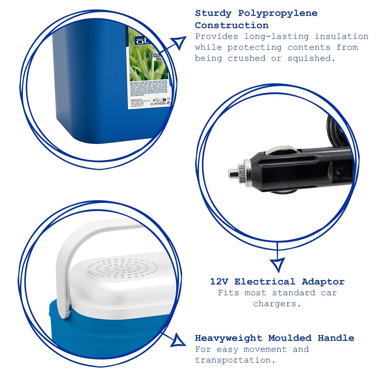 Aiatic Grande Glacière De Camping 24 Litres Pour Pique-nique Isotherme