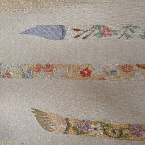 Cinturón de kimono japonés Tsuzure Ori Fukuro Obi - Imagen 3 de 12