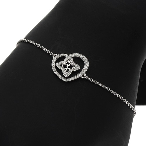 LOUIS VUITTON Bracelet Cool Heart Diamond Bracelet K18 White Gold - Picture 6 of 6
