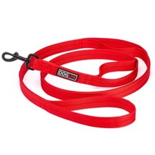 Nylon Double Ply Multi Handle Leash 1" X 6ft Red