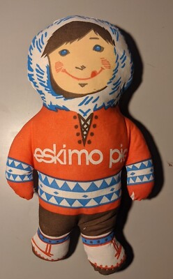 1970's ESKIMO PIE Ice Cream Advertising Plush Pillow Rag Doll 15 inches Vintage