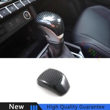 Cubierta de perilla de cambio de marchas para consola de coche central de fibra de carbono para Mitsubishi Triton L200