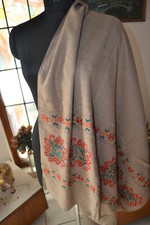 PURE 100 WOOL RAJASTHANI TRIBAL HAND EMBROIDERY SHAWL HELP COTTAGE WEAVERS