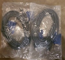 Lote de 2 - Juego de cables dobles VGA y USB ver fotos (cable de impresora y monitor) NUEVO