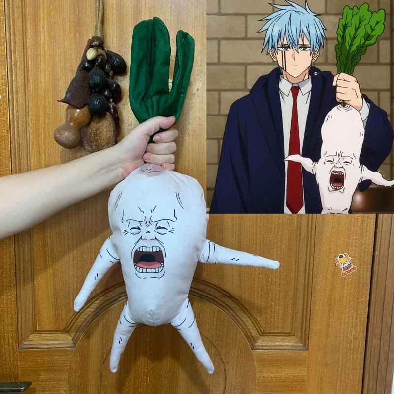 Anime Mashle: Magic and Muscles Mash Burnedead Radish Plush Doll