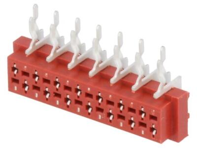 2X TMM-5-0-14-2 Buchse Leitung-Platte weiblich PIN: 14 THT auf PCB 30V 1A AMPHEN