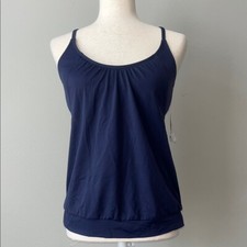 NWT Athleta Blousy Tankini / Blue / 34 D-DD