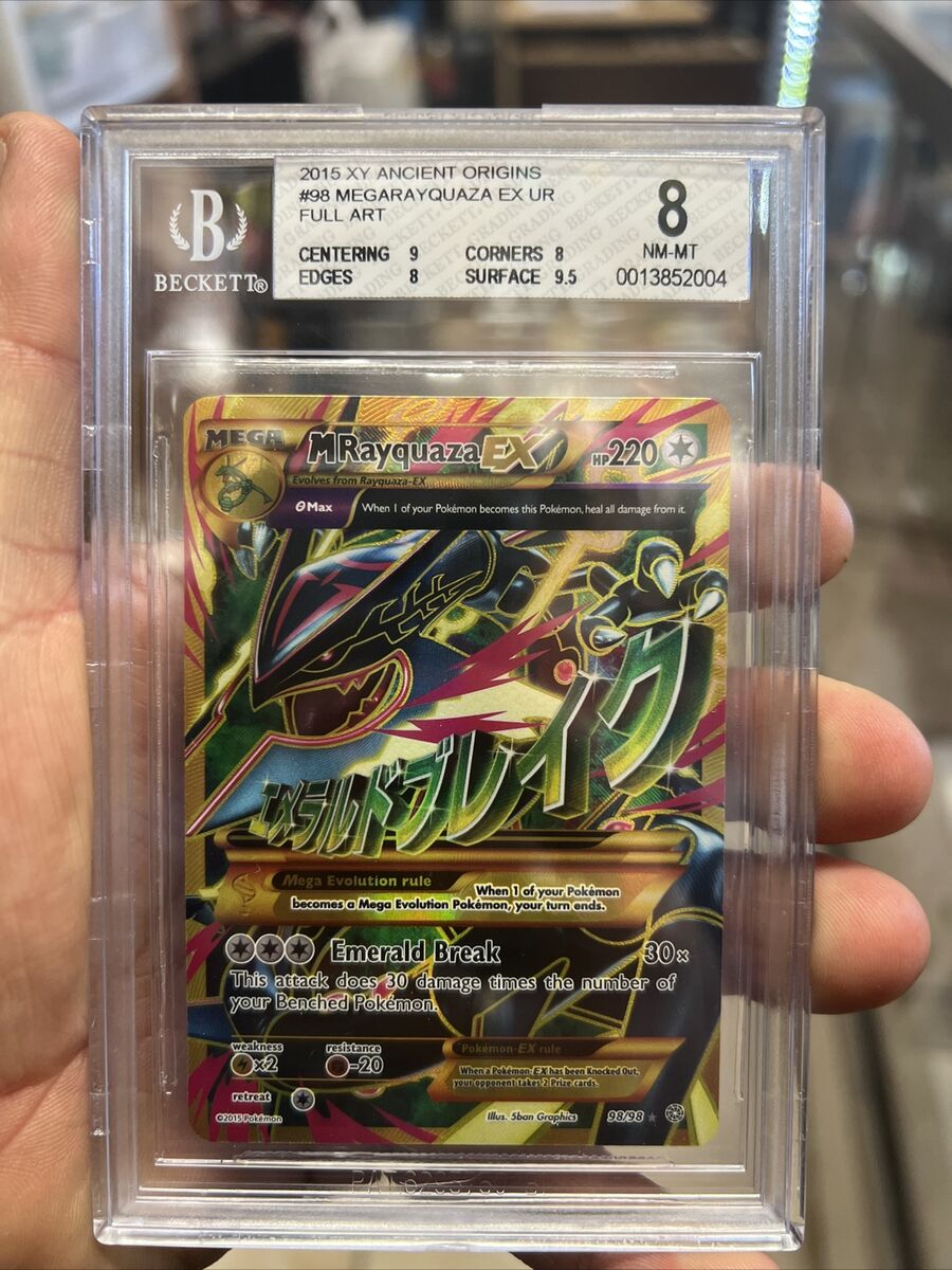 MEGA M RAYQUAZA EX BGS 8 SHINY XY ANCIENT ORIGINS 98/98 Pokemon