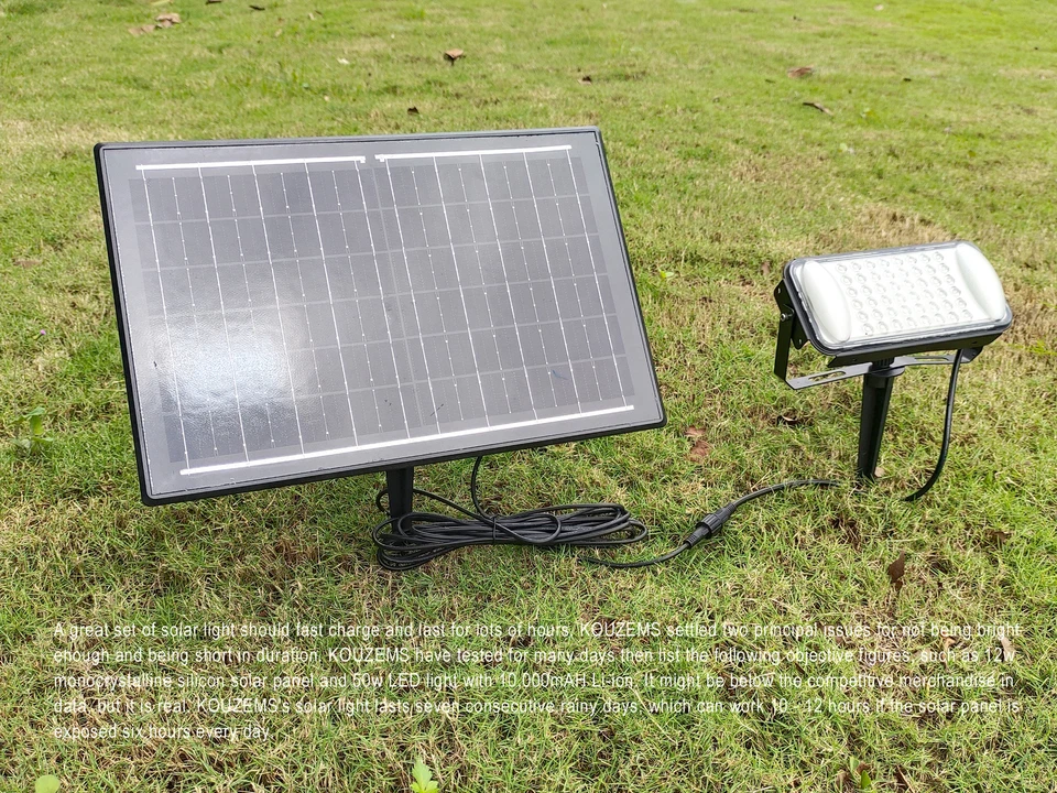 Solar Powered LED Flood Light Waterproof 50W for Garden, Pathway, Security - Image 2 of 4