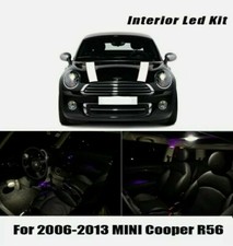 KIT LED INTERNI PER MINI COOPER R56 COMPLETO 6000K CANBUS + LUCI TARGA LED