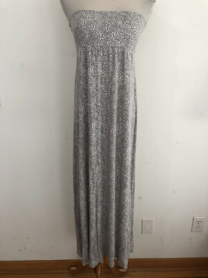 MAX STUDIO Strapless Knit Maxi Dress Gray/Taupe & White Swirls Size S | eBay MAX STUDIO Strapless Knit Maxi Dress Gray/Taupe & White Swirls Size S | eBay