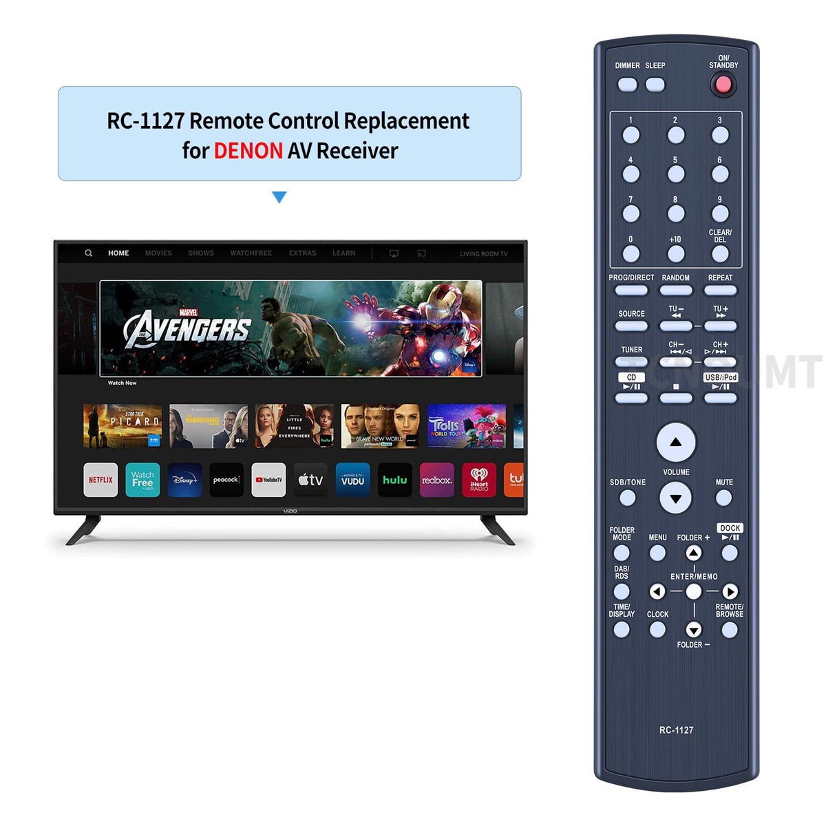 RC-1127 Remote Control For Denon 943307007900D RT943307007900D