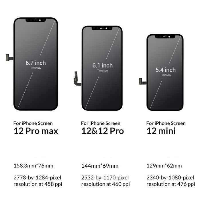 FOR IPHONE 12 MINI PRO MAX LCD DISPLAY SCREEN TOUCH DIGITIZER REPLACEMENT INCELL - Image 3 of 3