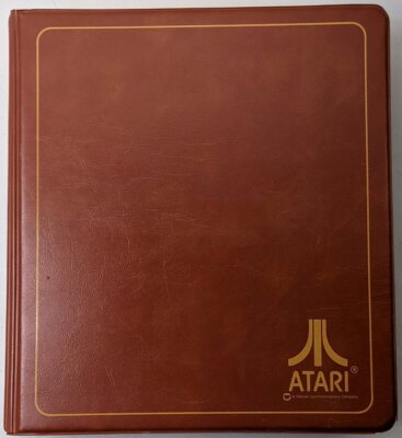 Original Atari 2600 Album w/ 8 Video Games Cartridge & Vintage Leather Case Rare