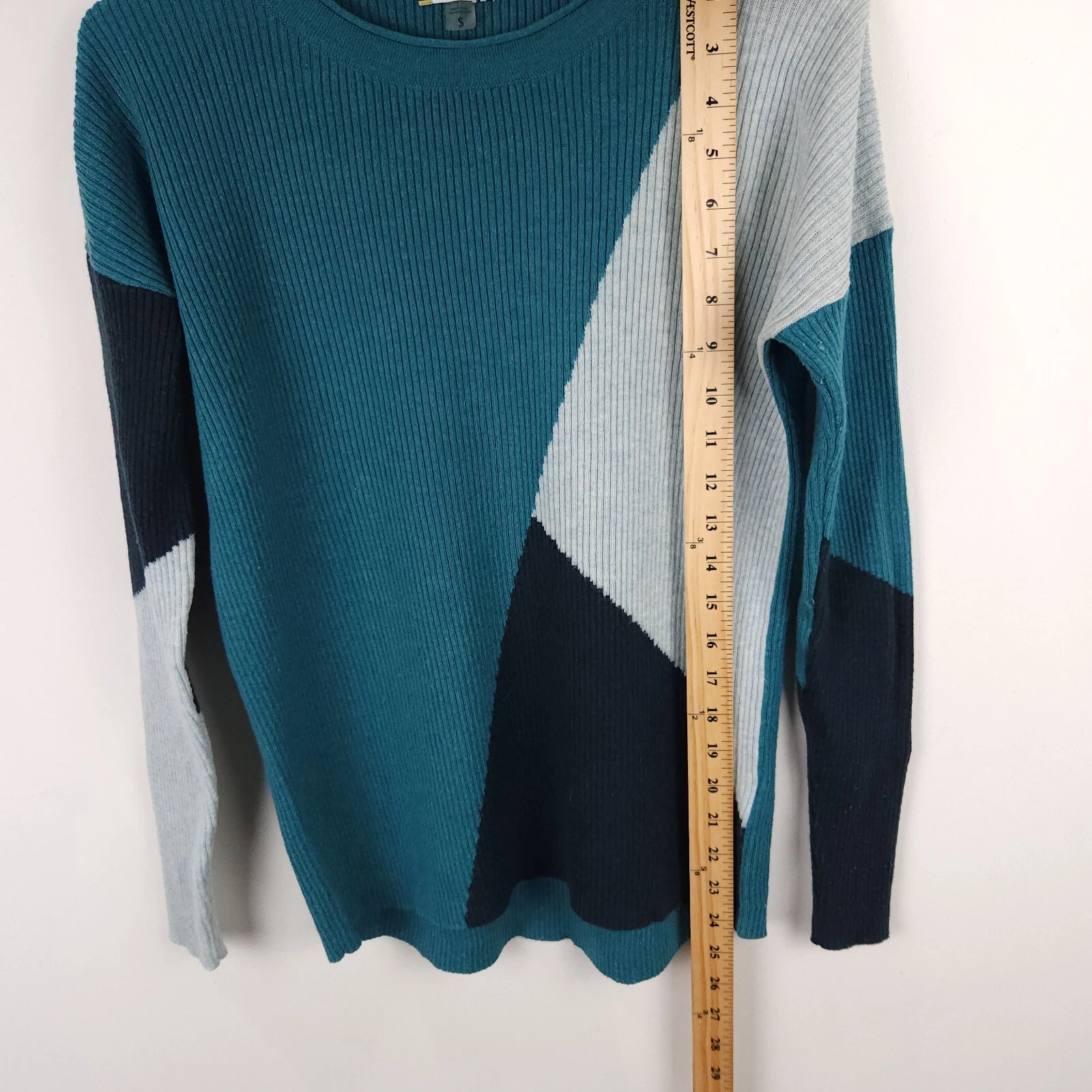 smartwool ribbed round neck wool nylon long sleeve sweater