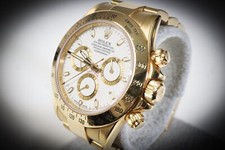 Rolex Daytona Cosmograph 40mm Ref 116528 18k yellow gold White dial 2010 B+P