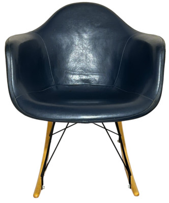 Rare EAMES HERMAN MILLER Fiberglass ARMSHELL ROCKING CHAIR Removeable COVER MCM