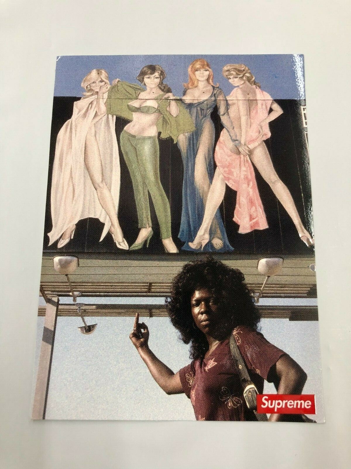 SUPREME American Picture Sticker Multicolor box logo camp cap FW 19 2790₽