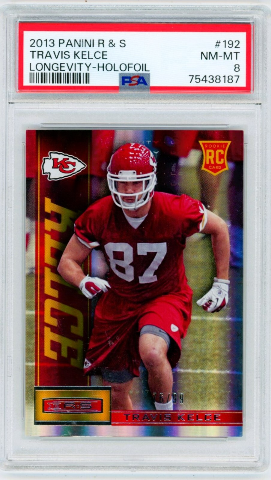 Travis Kelce Panini Rookies & Stars #192 Longevity-Holofoil